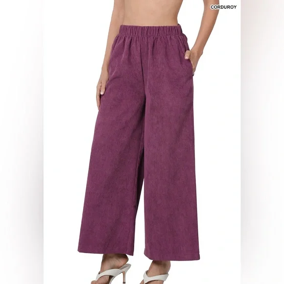 Zenana Eggplant Wide Leg Corduroy Pants
STYLE:QP-1162D4 - Picture 1 of 1